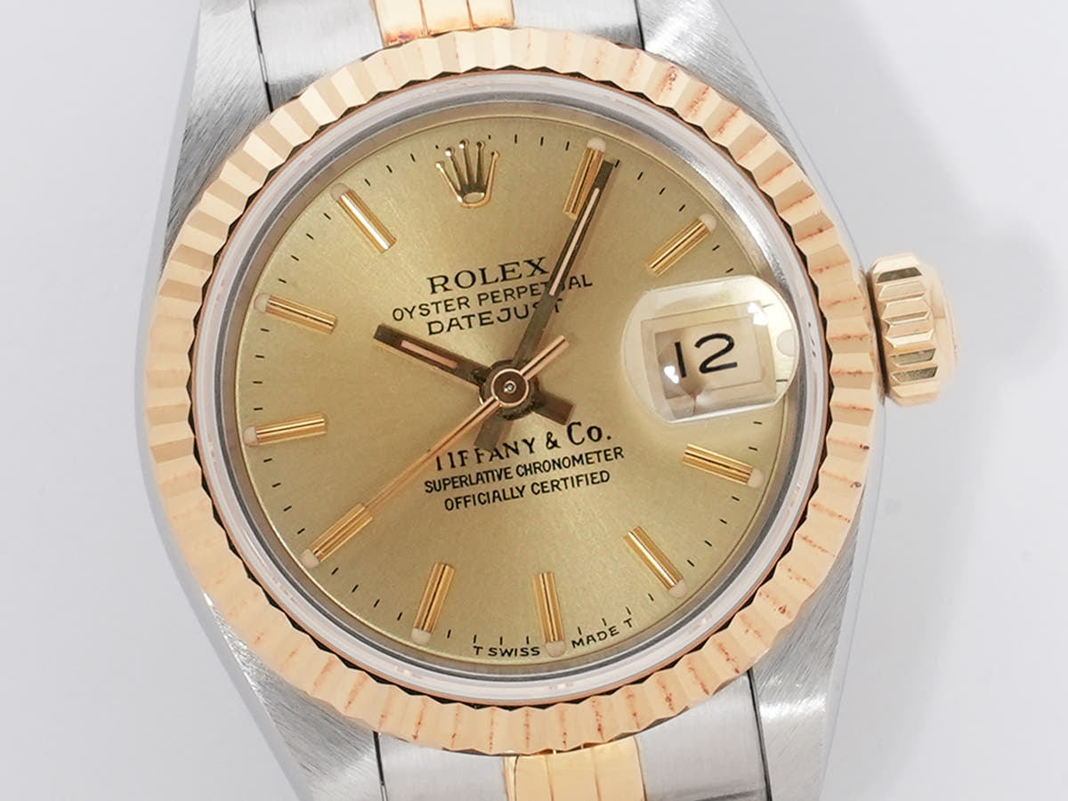 ロレックス デイトジャスト TIFFANY＆Co. Ref.69173 シャンパン文字盤 中古 4m7gmo59