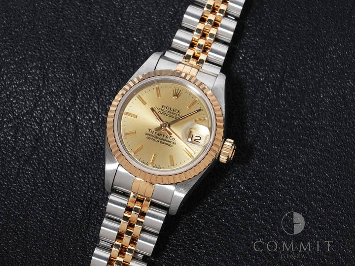 ロレックス デイトジャスト TIFFANY＆CO. Ref.69173 ステンレススチール/イエローゴールド シャンパン文字盤 ジュビリーブレスレット