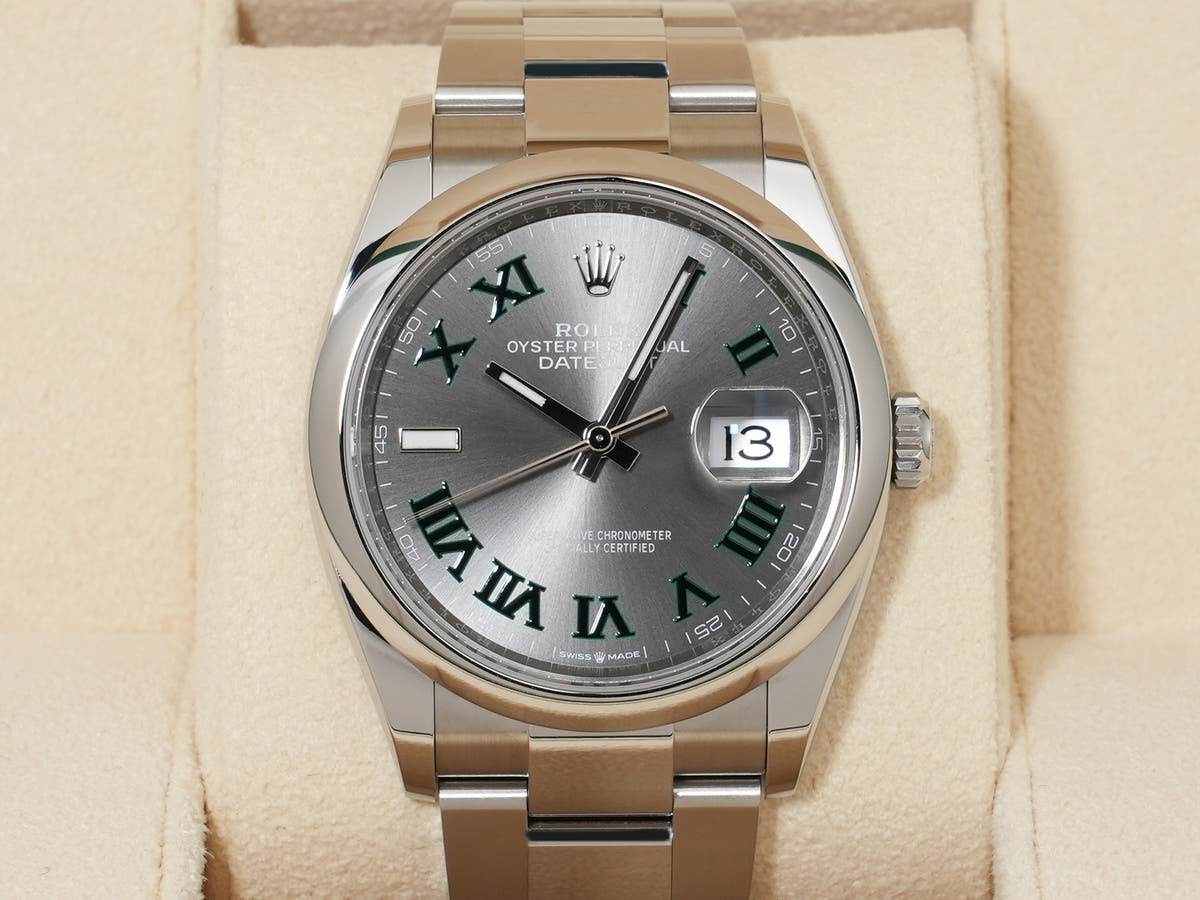 ロレックス デイトジャスト36 Ref.126200 スレートローマン文字盤 極美品 q2i7j73c