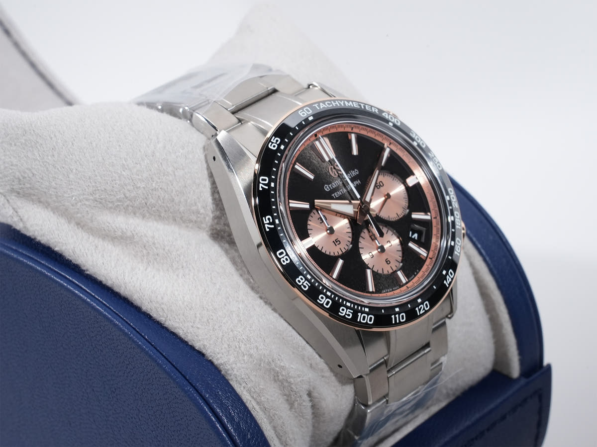 Grand Seiko Evolution 9 Collection Mechanical Chronograph Tentagraph Ref.SLGC004 Ti Black/Pink Dial Unused a2w38eak