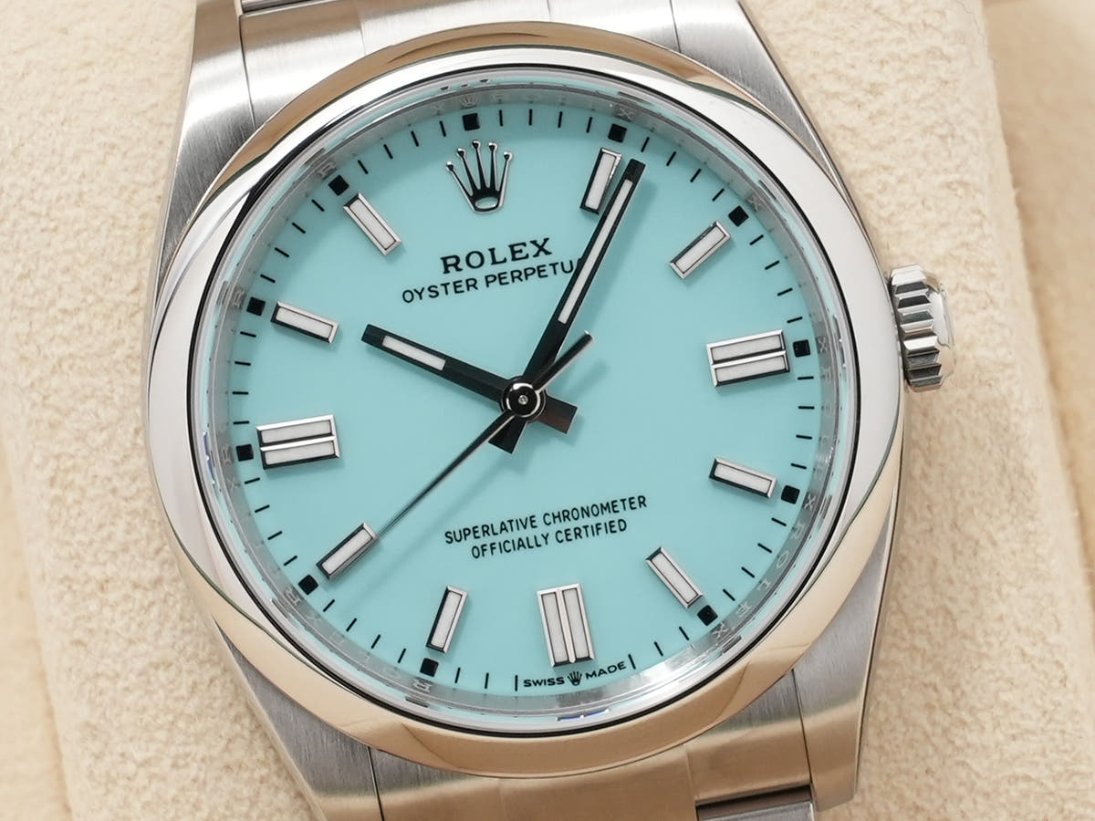 ロレックス オイスターパーペチュアル36 Ref.126000 ターコイズ文字盤 未使用 qc4vzmjn