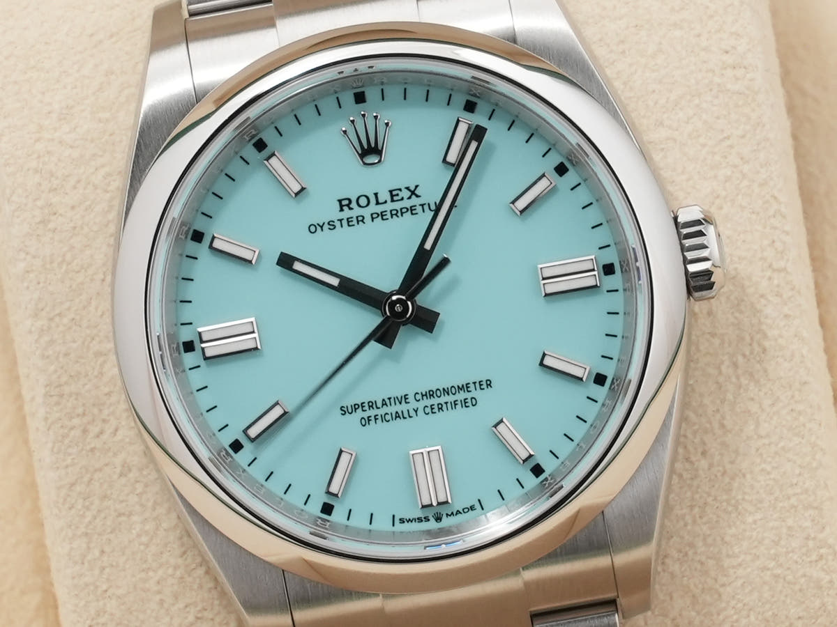 ロレックス オイスターパーペチュアル36 Ref.126000 ターコイズ文字盤 未使用 64ke2wzk