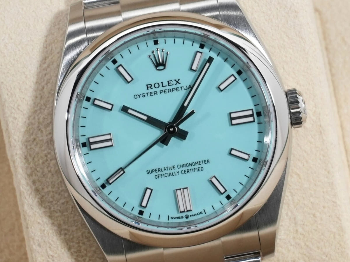 ロレックス オイスターパーペチュアル36 Ref.126000 ターコイズ文字盤 未使用 axbpy3fd