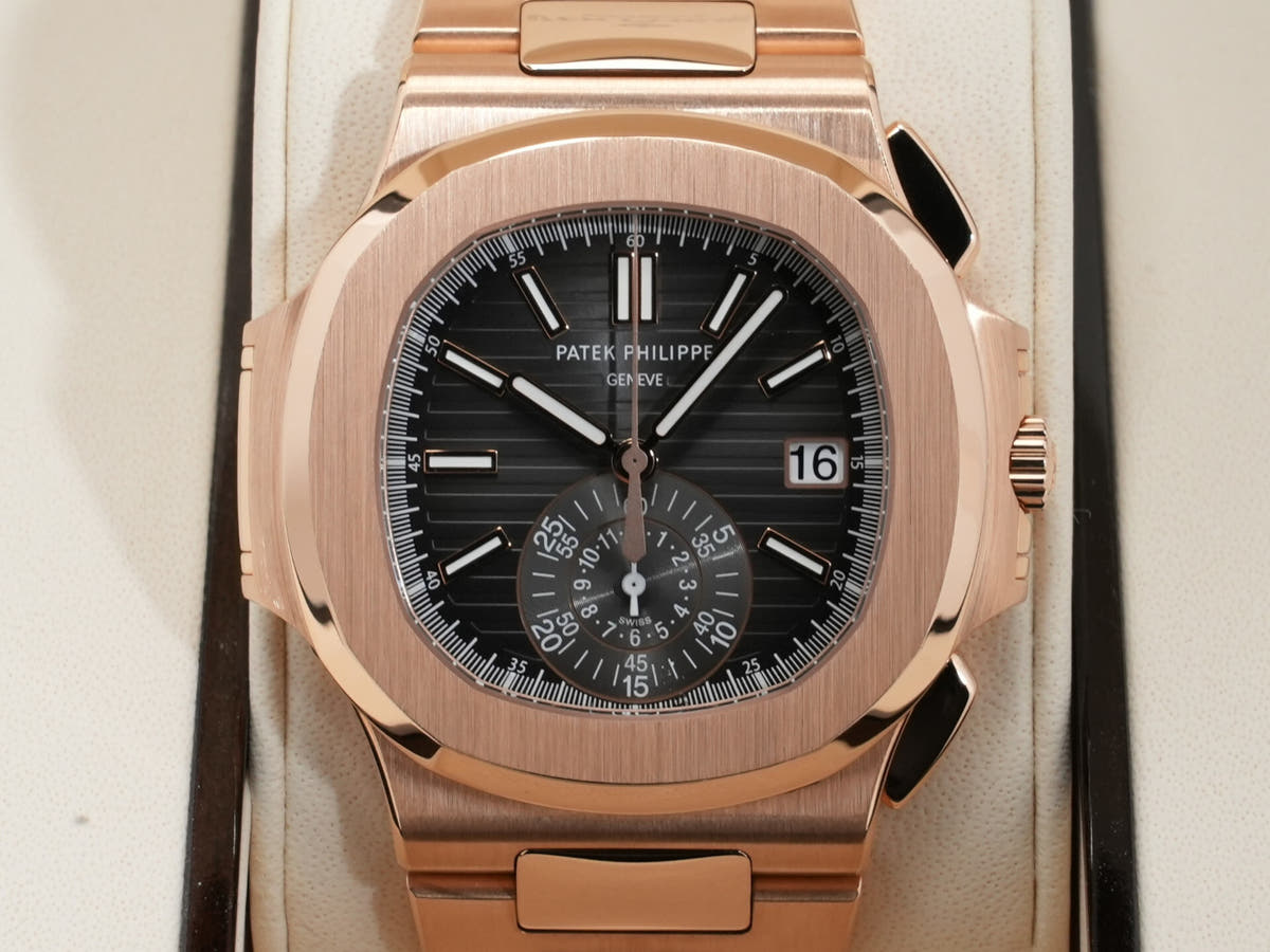 パテックフィリップ ノーチラス クロノグラフ Ref.5980/1R-001 18KRG ブラックグラデーション文字盤 美中古 cigvhqvd