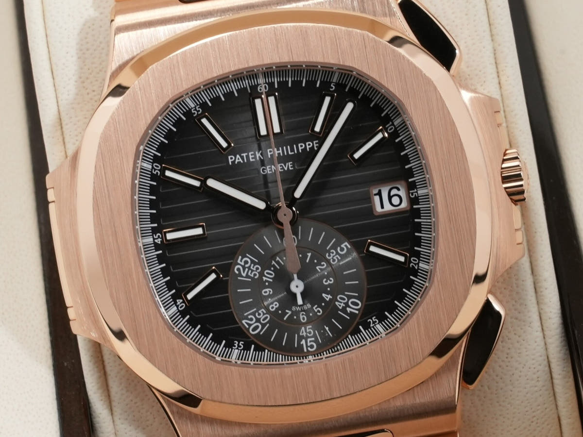 パテックフィリップ ノーチラス クロノグラフ Ref.5980/1R-001 18KRG ブラックグラデーション文字盤 美中古 cigvhqvd