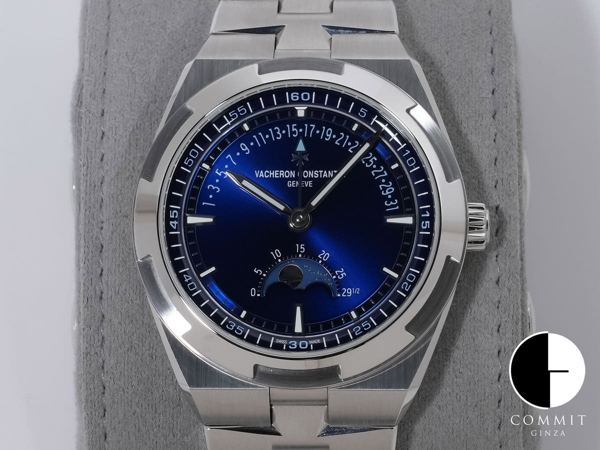 Vacheron Constantin Overseas Moon Phase Retrograde Date Ref.4000V/210A-B911 Blue Dial Very Good Condition qe26zfo9