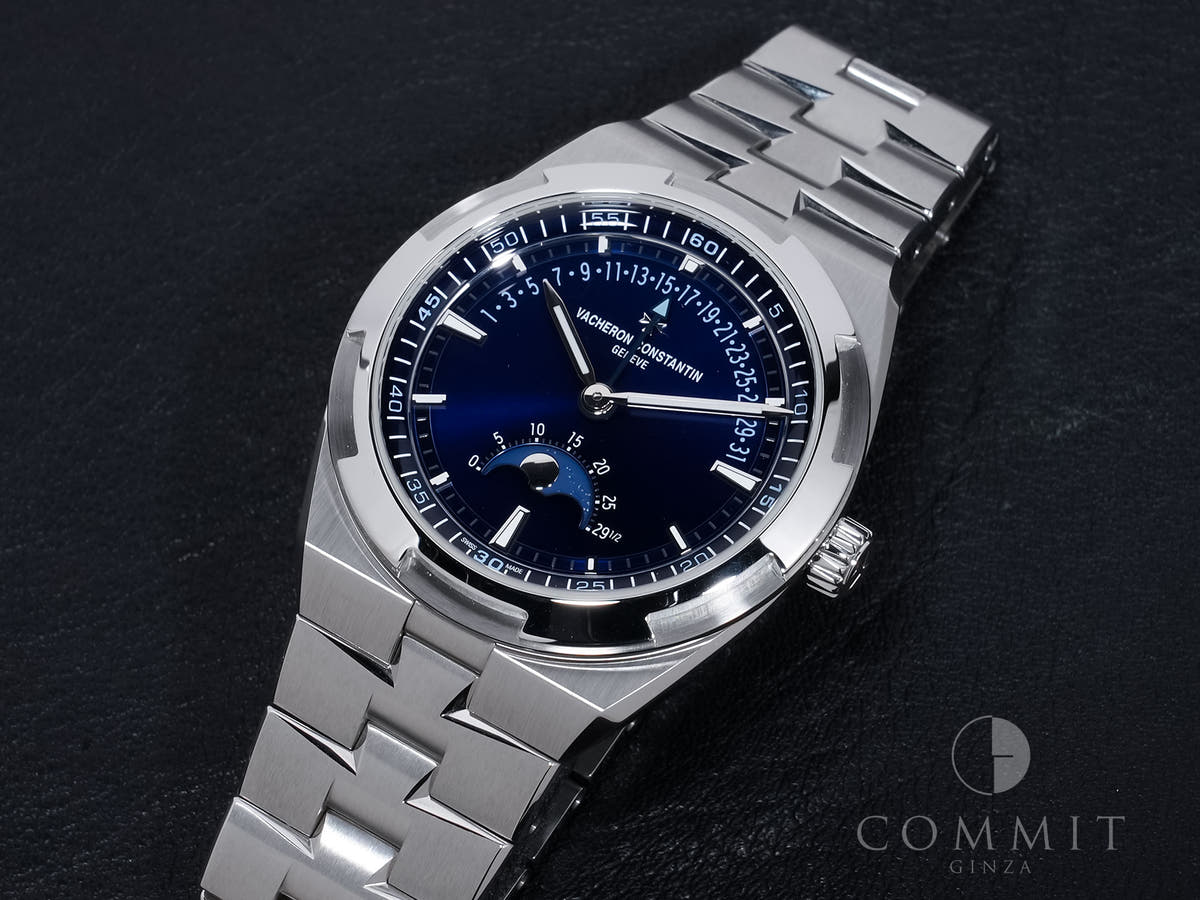 Vacheron Constantin Overseas Moon Phase Retrograde Date Ref.4000V/210A-B911 Blue Dial Very Good Condition qe26zfo9