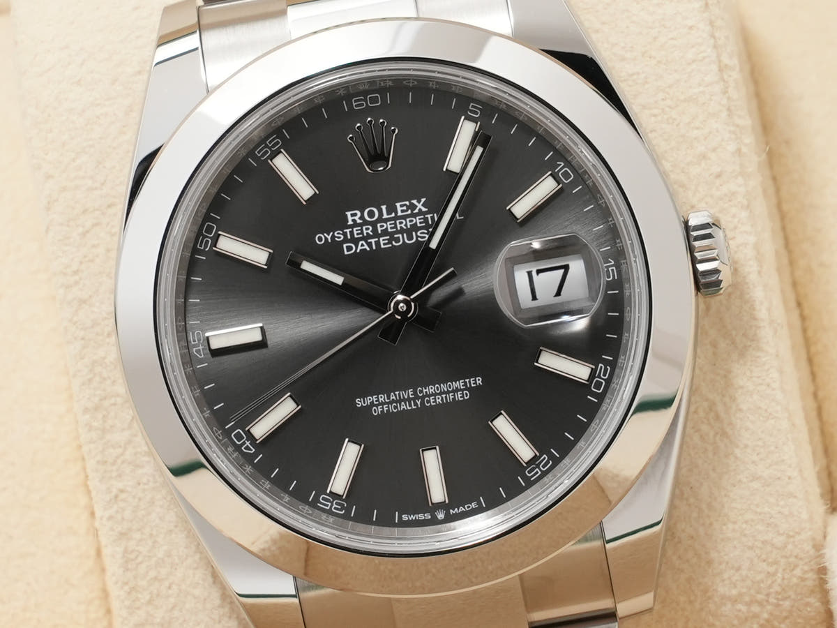 ロレックス デイトジャスト41 Ref.126300 スレート文字盤 美中古 uh8gfz9f