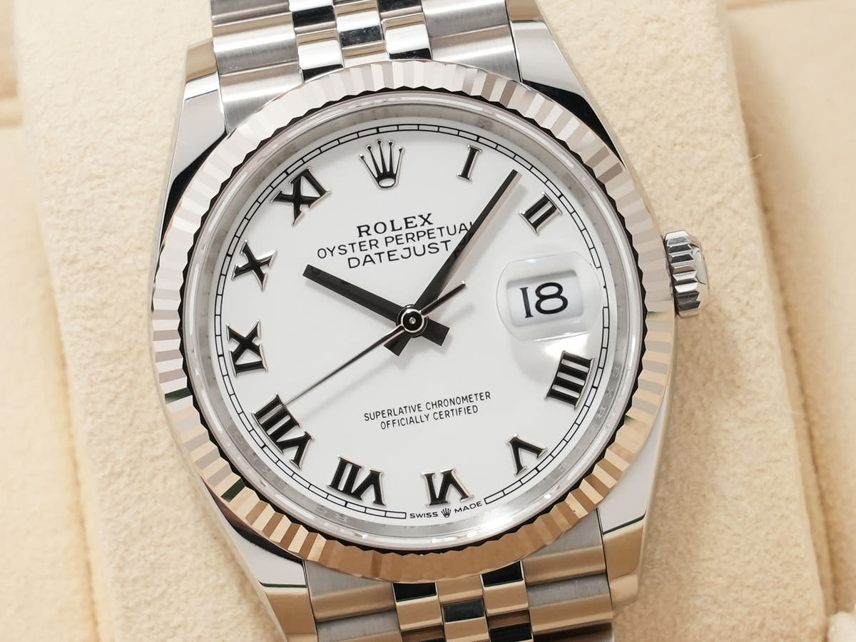 ロレックス デイトジャスト36 Ref.126234 ホワイトローマン文字盤 中古 o384orex