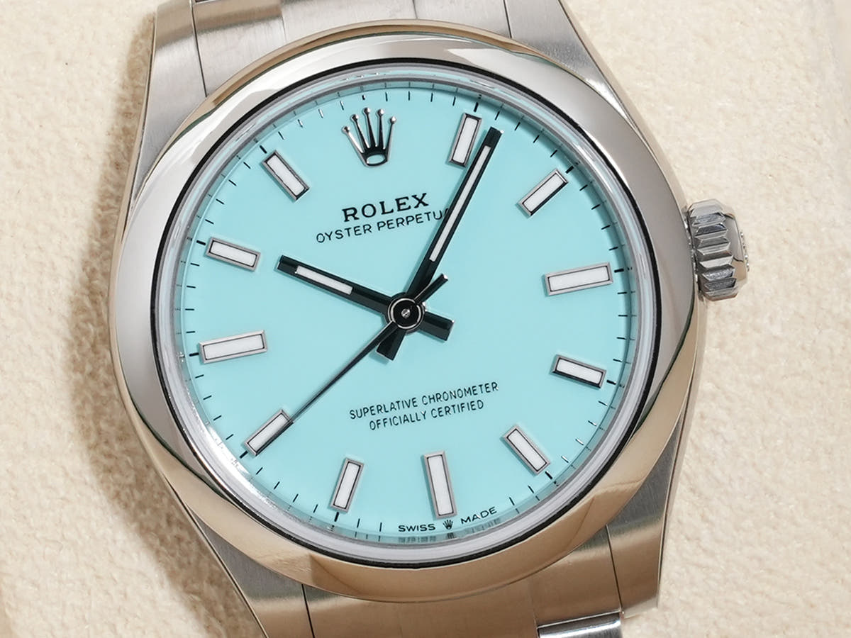 ロレックス オイスターパーペチュアル31 Ref.277200 ターコイズ文字盤 未使用 9zdw4iu5