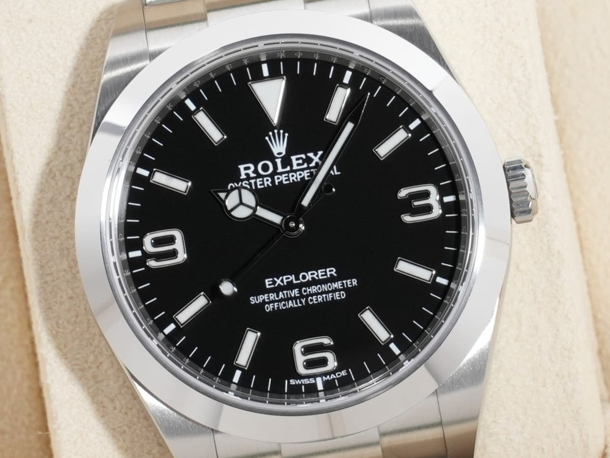 ロレックス エクスプローラーI Ref.214270 SS ブラック文字盤 未使用 pofcfc7r