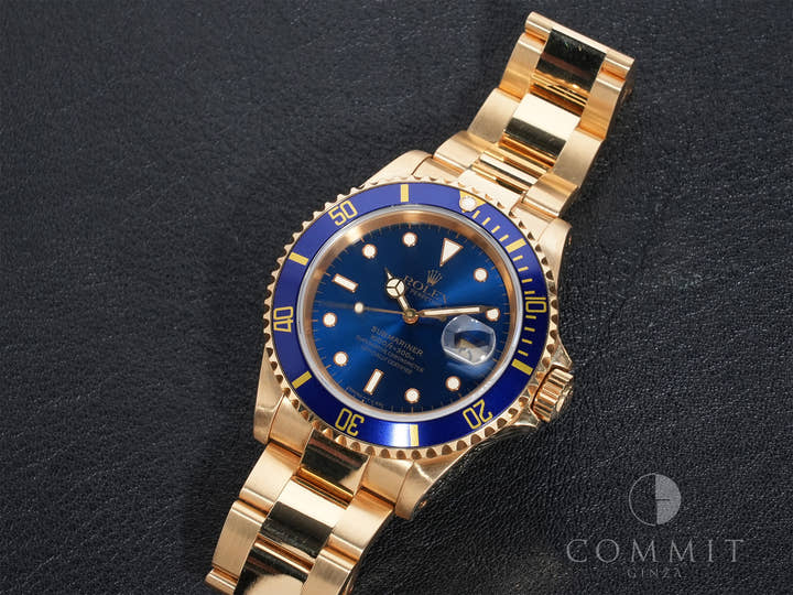 ロレックス サブマリーナー デイト Ref.16618 イエローゴールド ブルー文字盤