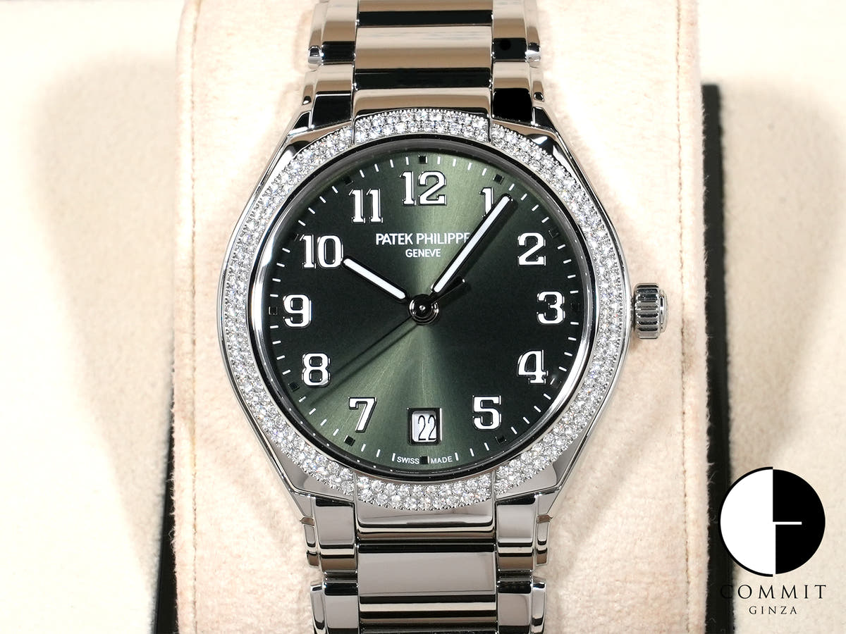 パテックフィリップ Twenty-4 Ref.7300/1200A-011 ステンレススチール オリーブグリーン ソレイユ文字盤