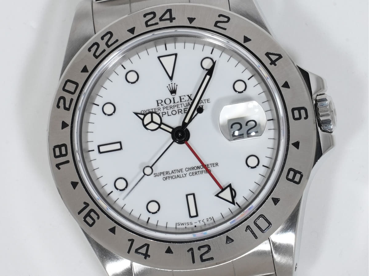 ロレックス エクスプローラーII Ref.16570 ホワイト文字盤 美中古 qp2iahui