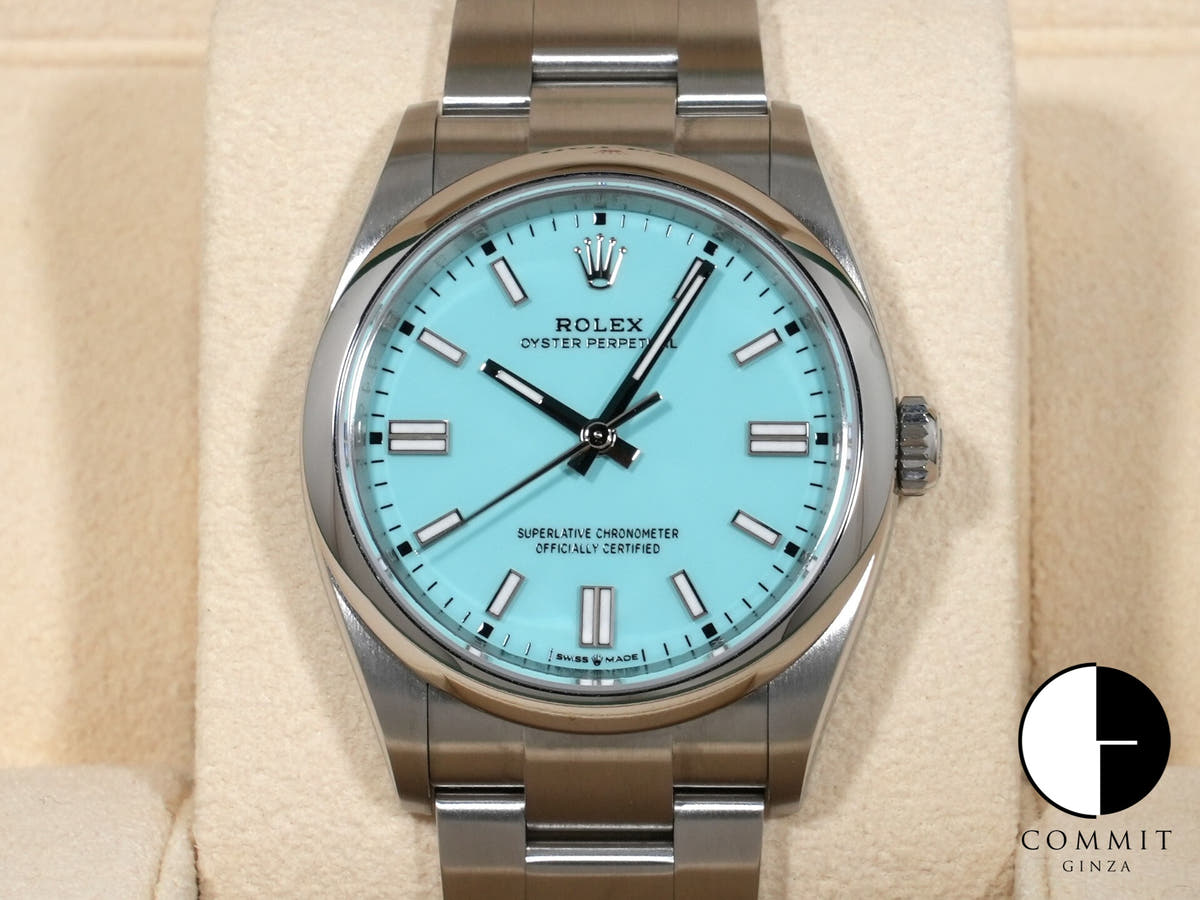 ロレックス オイスターパーペチュアル36 Ref.126000 ターコイズ文字盤 美品 25yhjf7c