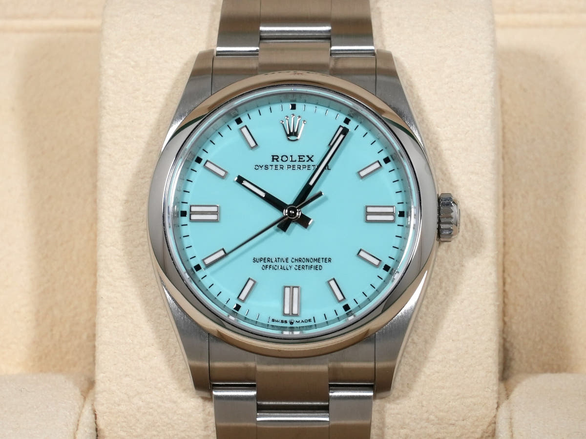 ロレックス オイスターパーペチュアル36 Ref.126000 ターコイズ文字盤 美品 25yhjf7c