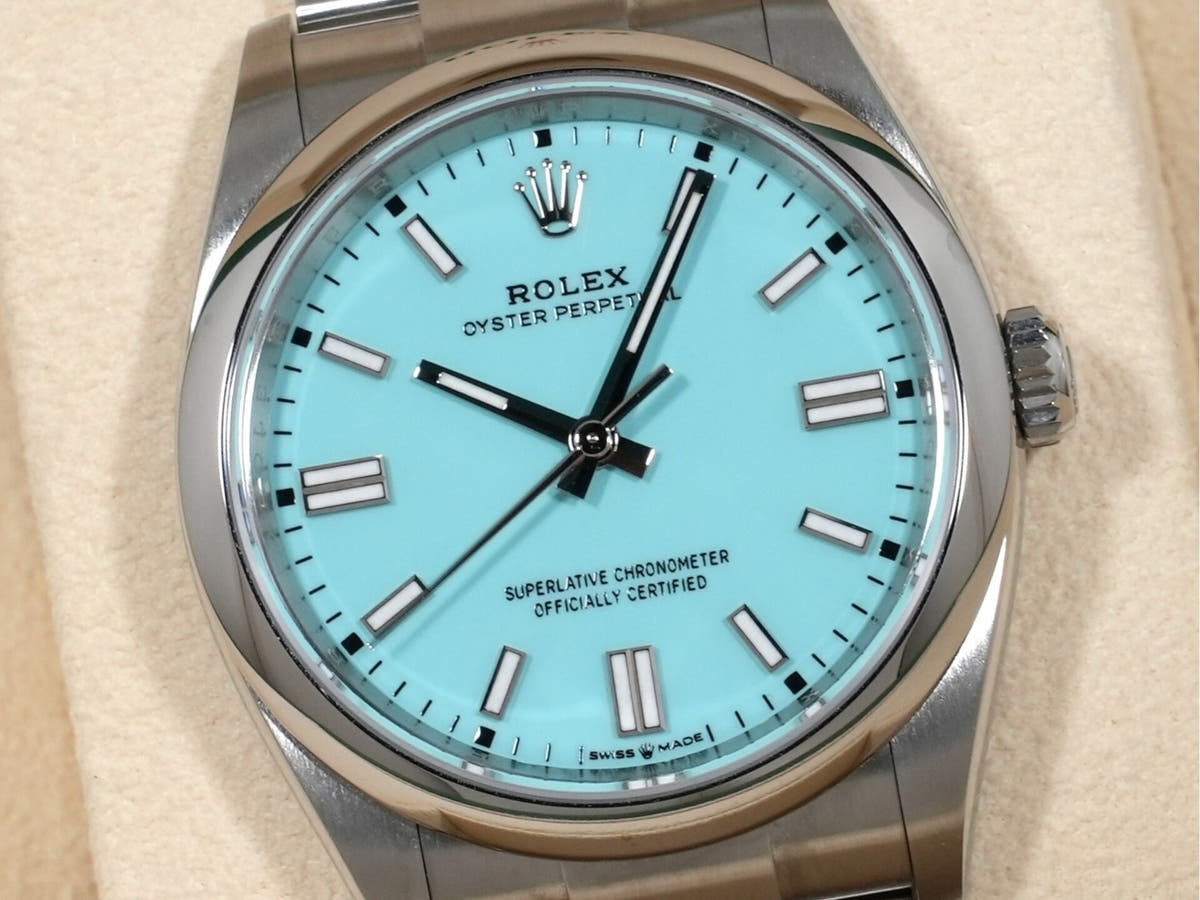 ロレックス オイスターパーペチュアル36 Ref.126000 ターコイズ文字盤 美品 25yhjf7c