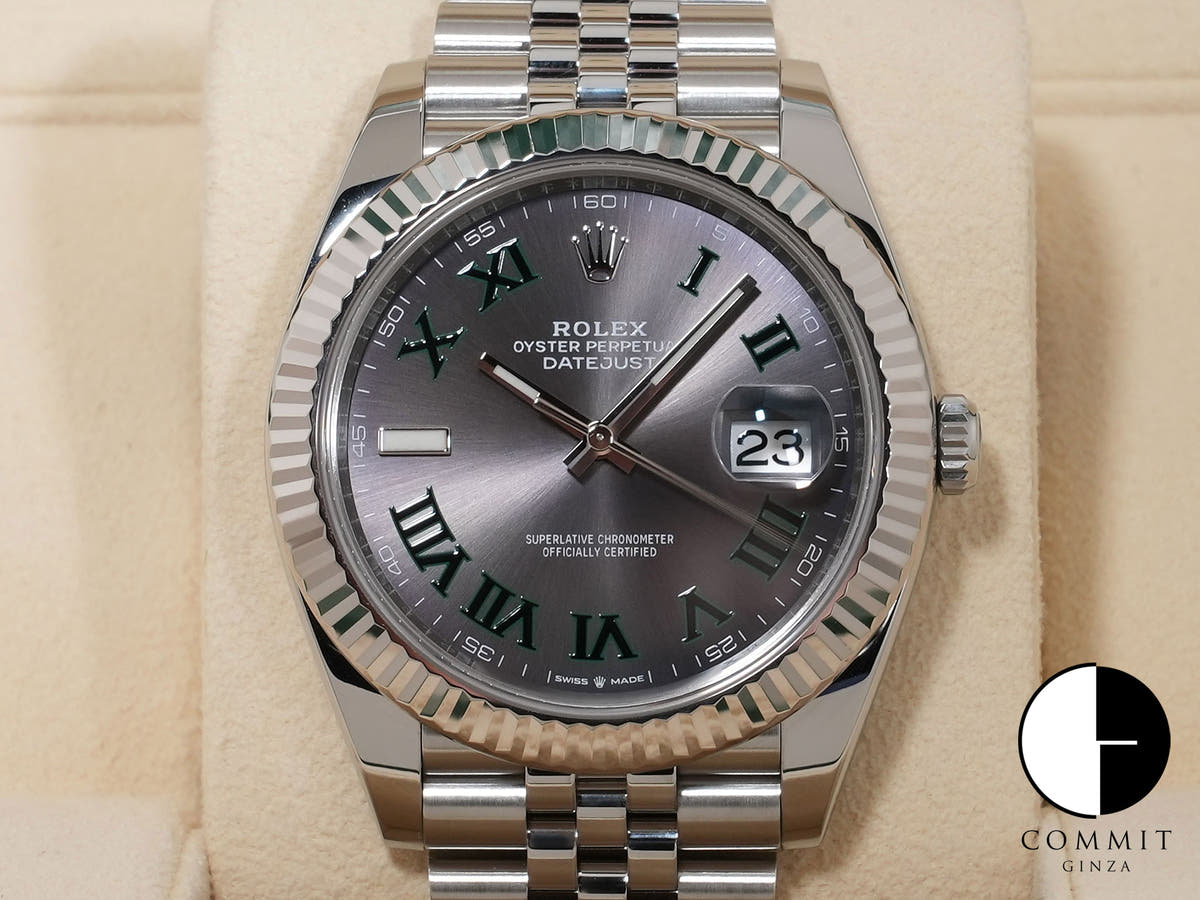 ロレックス デイトジャスト41 Ref.126334 SS/WG スレートローマン文字盤 ジュビリーブレスレット 美中古 owjo2t44