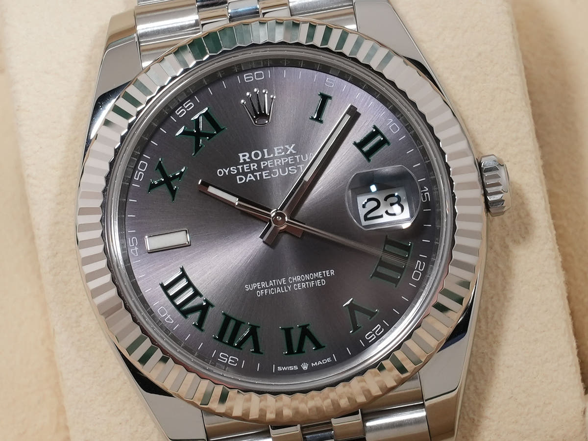 ロレックス デイトジャスト41 Ref.126334 SS/WG スレートローマン文字盤 ジュビリーブレスレット 美中古 owjo2t44