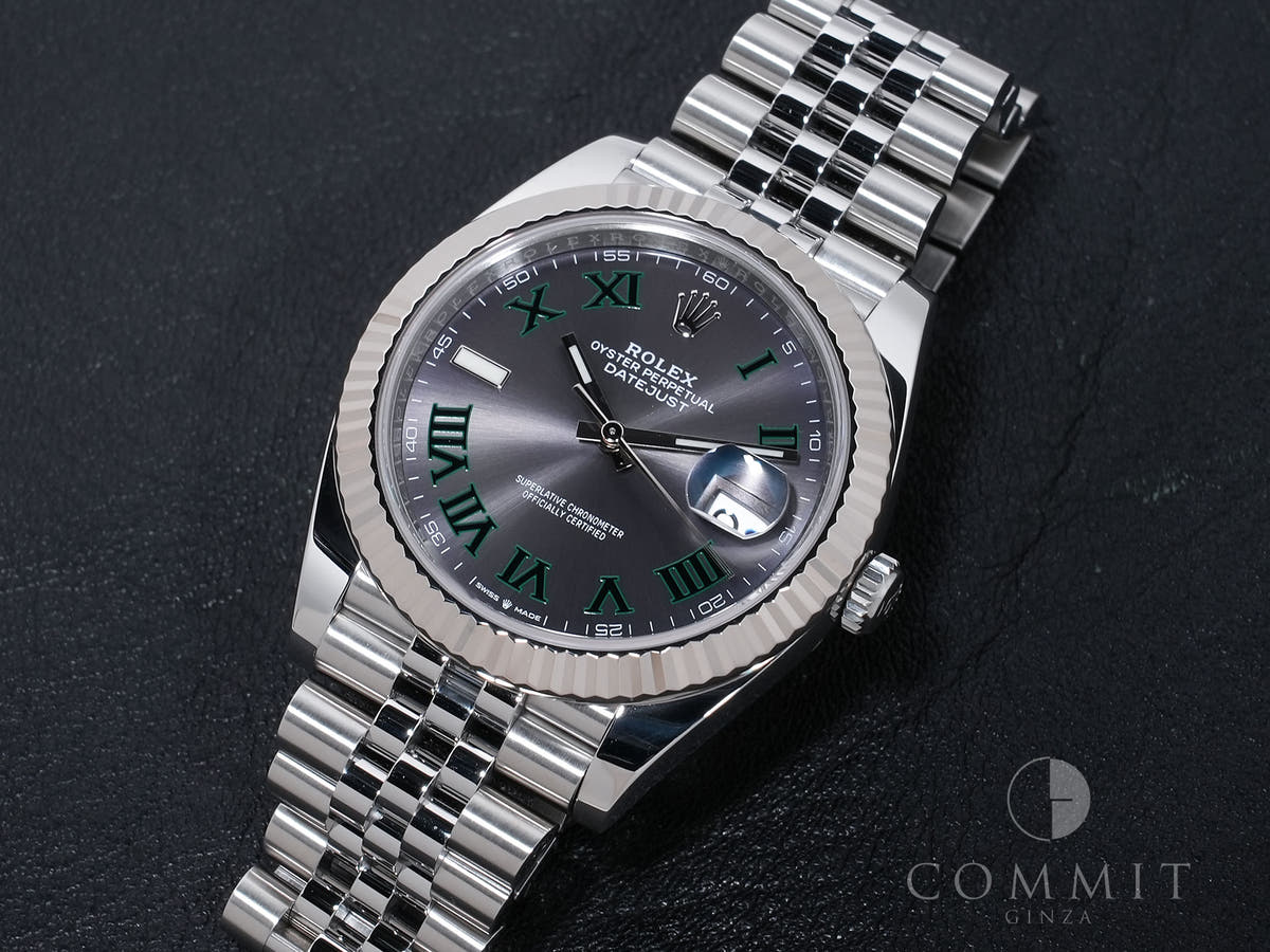 ロレックス デイトジャスト41 Ref.126334 SS/WG スレートローマン文字盤 ジュビリーブレスレット 美中古 owjo2t44