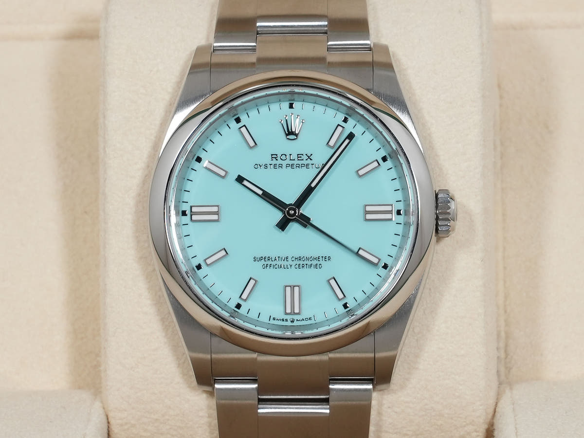 ロレックス オイスターパーペチュアル36 Ref.126000 ターコイズ文字盤 美品 f6mra6hb