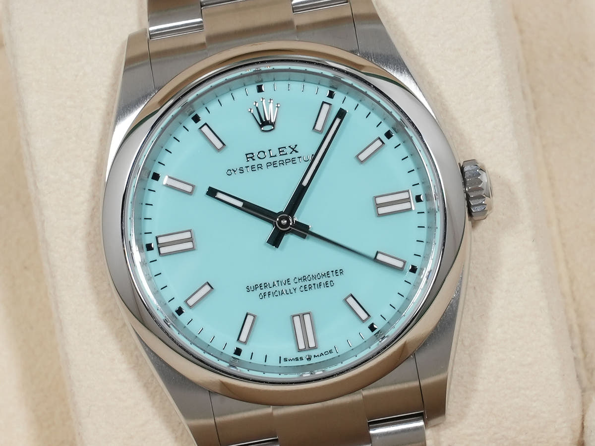 ロレックス オイスターパーペチュアル36 Ref.126000 ターコイズ文字盤 美品 f6mra6hb