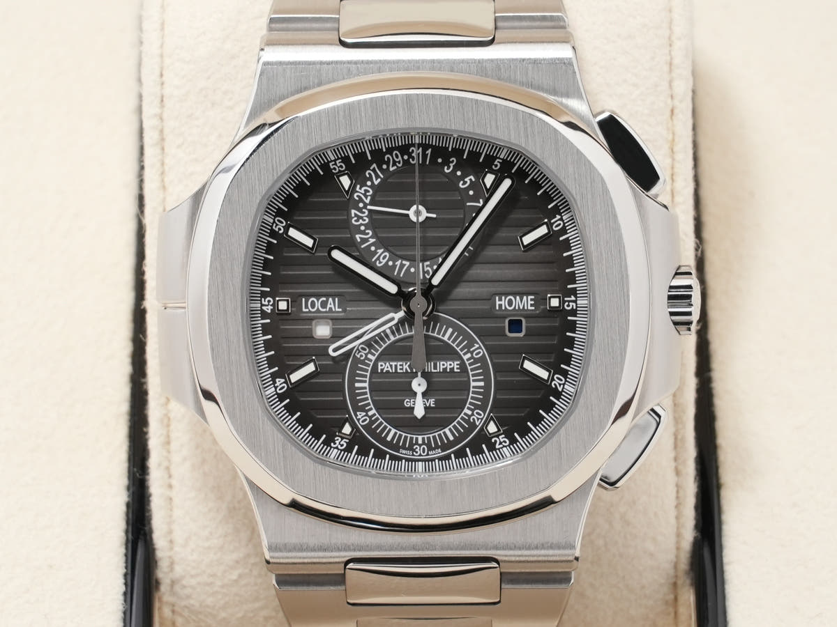 パテックフィリップ ノーチラス トラベルタイム クロノグラフ Ref.5990/1A-001 SS ブラックグラデーション文字盤 美中古 c5rouhhc