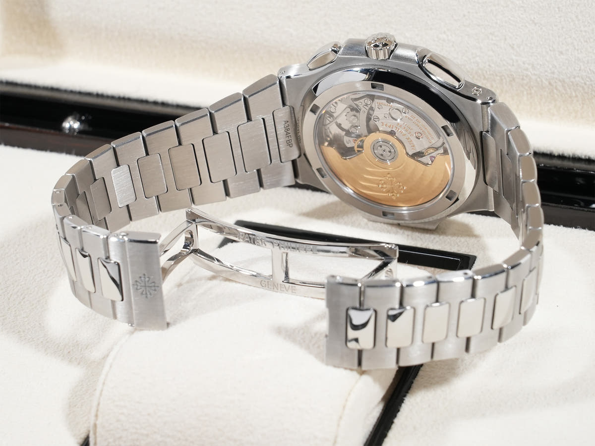 パテックフィリップ ノーチラス トラベルタイム クロノグラフ Ref.5990/1A-001 SS ブラックグラデーション文字盤 美中古 c5rouhhc