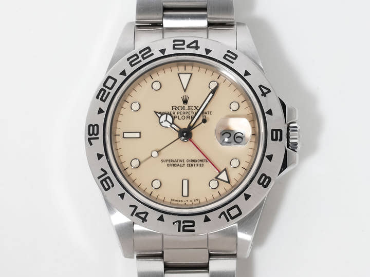 ロレックス エクスプローラーII Ref.16550 ステンレススチール アイボリー文字盤