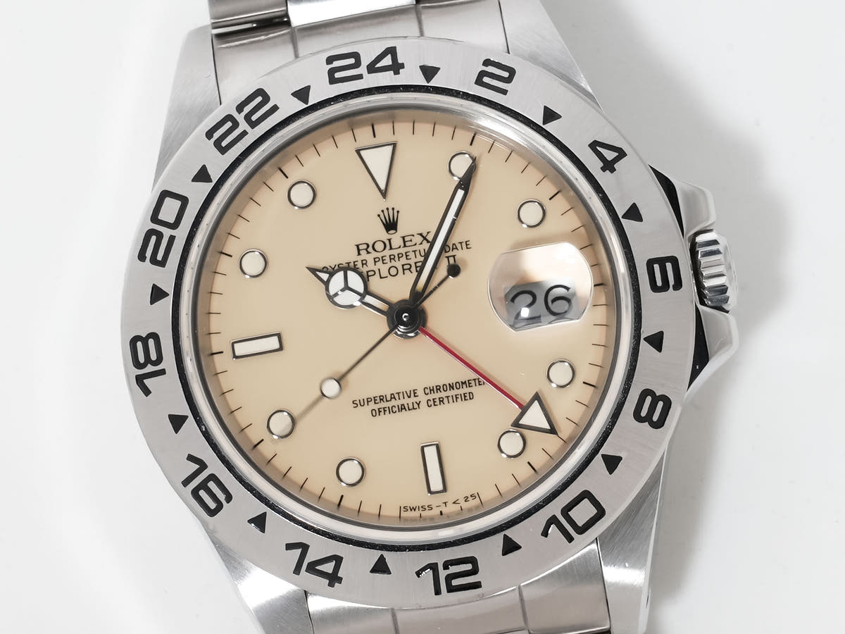 ロレックス エクスプローラーII Ref.16550 SS アイボリー文字盤 中古 mdqj4mw5
