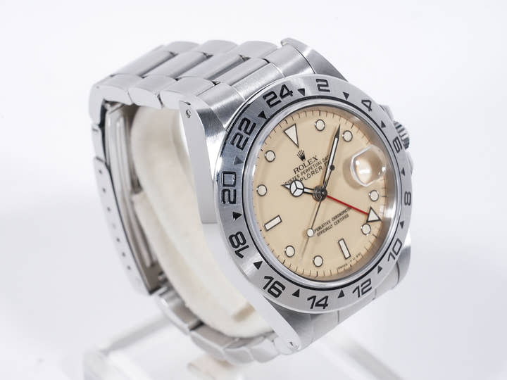ロレックス エクスプローラーII Ref.16550 ステンレススチール アイボリー文字盤