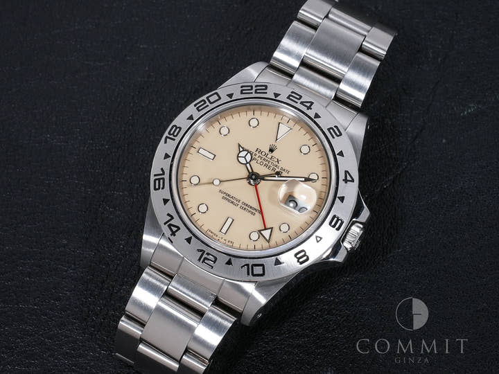 ロレックス エクスプローラーII Ref.16550 ステンレススチール アイボリー文字盤