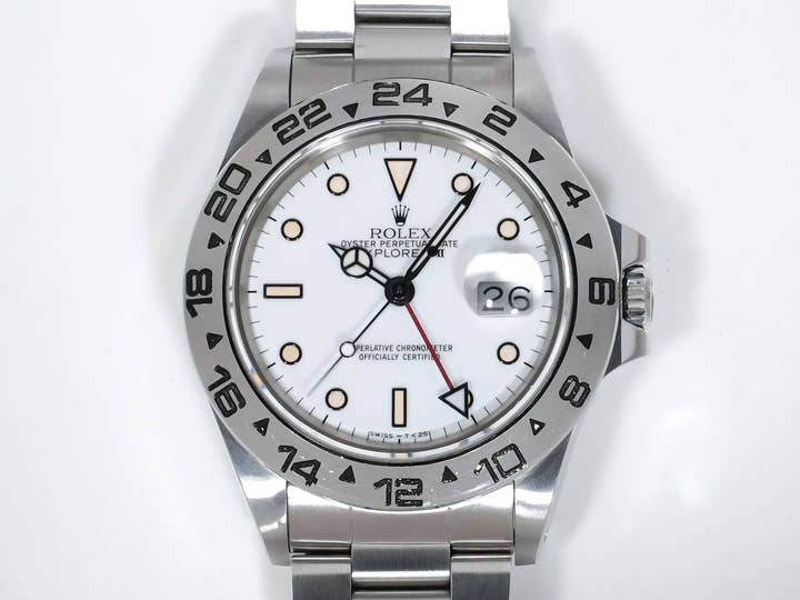 ロレックス エクスプローラーII Ref.16550 ステンレススチール ホワイト文字盤