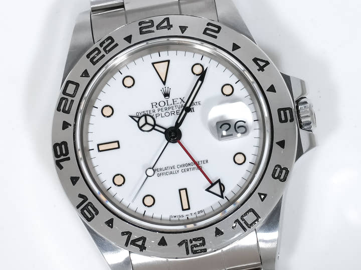 ロレックス エクスプローラーII Ref.16550 ステンレススチール ホワイト文字盤