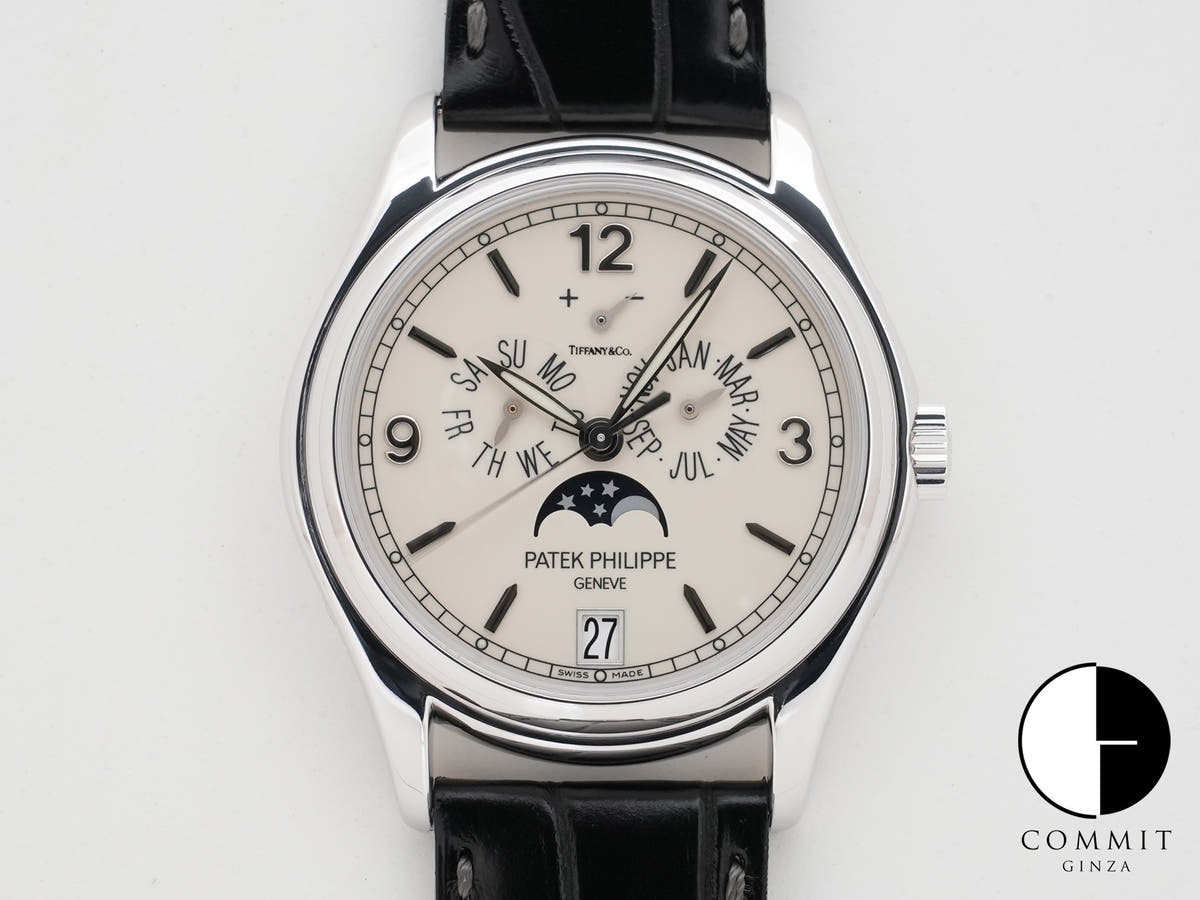 Patek Philippe Annual Calendar Moon Phase Tiffany &amp; Co. Ref.5146G-001 18KWG Ivory Dial Good Condition fvn9aans