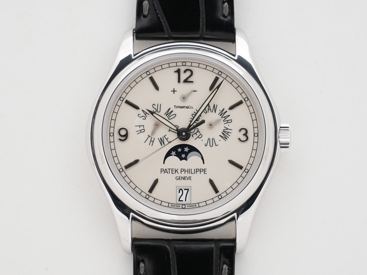 Patek Philippe Annual Calendar Moon Phase Tiffany &amp; Co. Ref.5146G-001 18KWG Ivory Dial Good Condition fvn9aans
