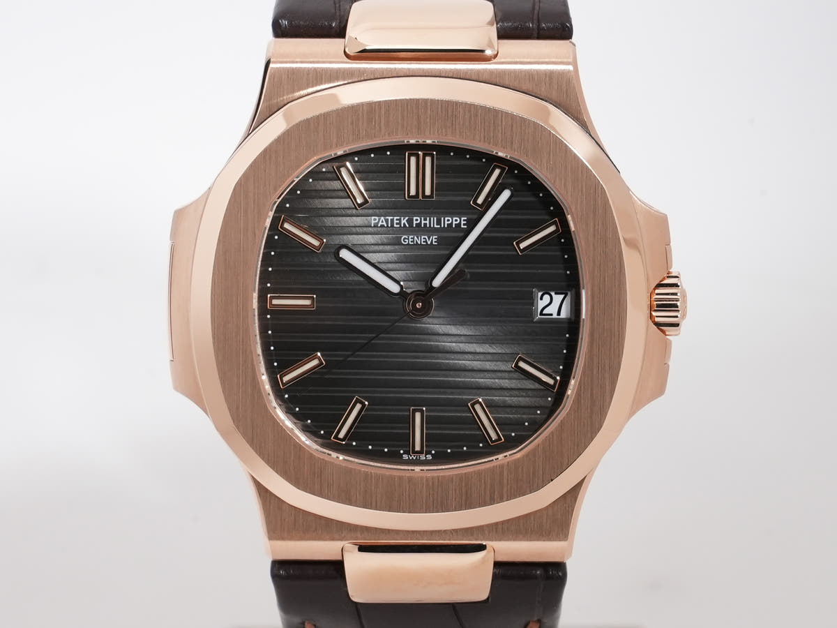 パテックフィリップ ノーチラス Ref.5711R-001 18KRG ブラウン文字盤 美品 aecd8e7s