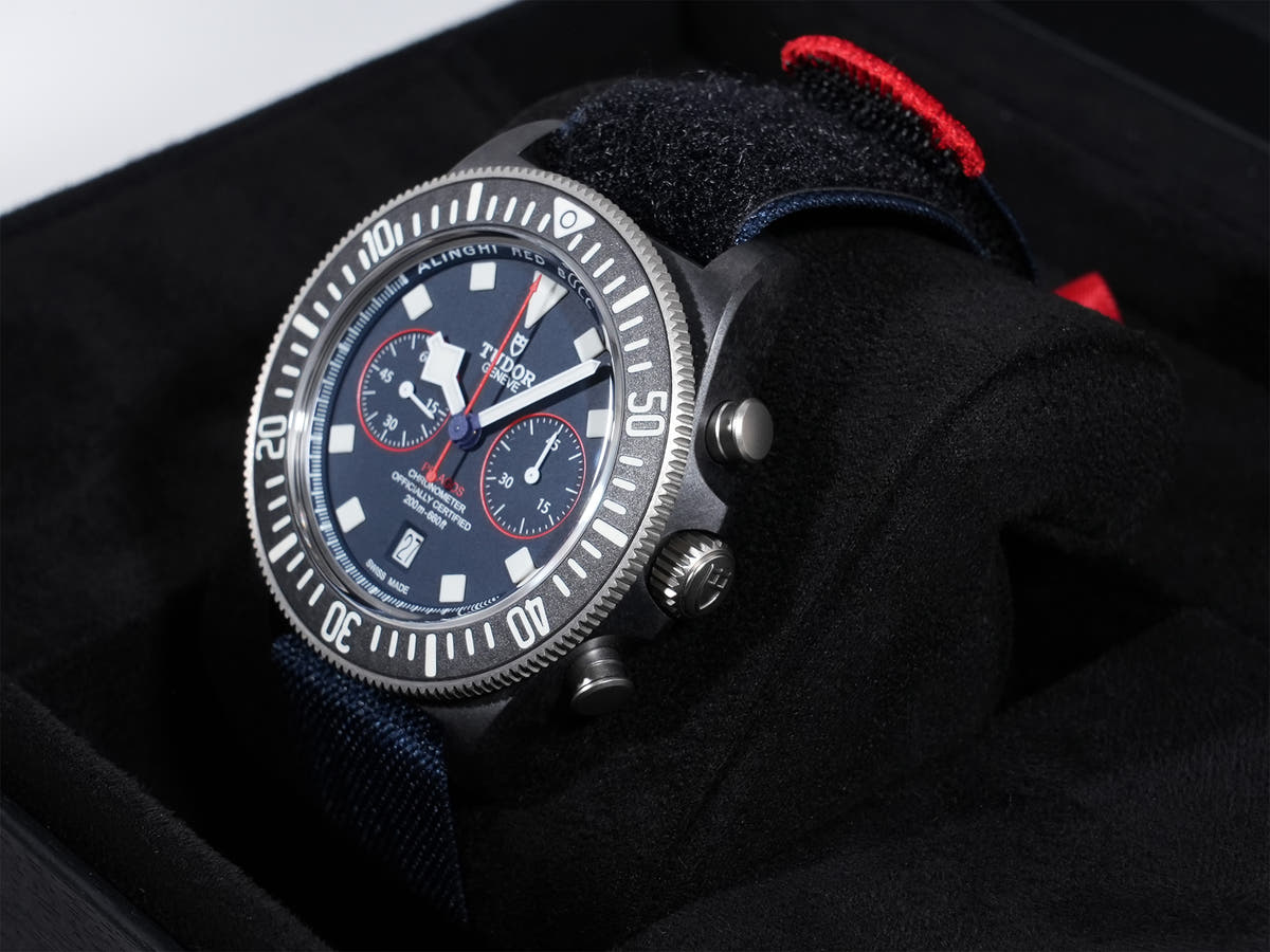 Tudor Pelagos FXD Chronograph Ref. 25807KN CA Blue Dial Unused ef8e67an