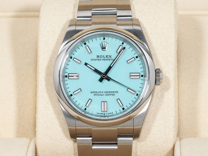 ロレックス オイスターパーペチュアル36 Ref.126000 ステンレススチール ターコイズ文字盤
