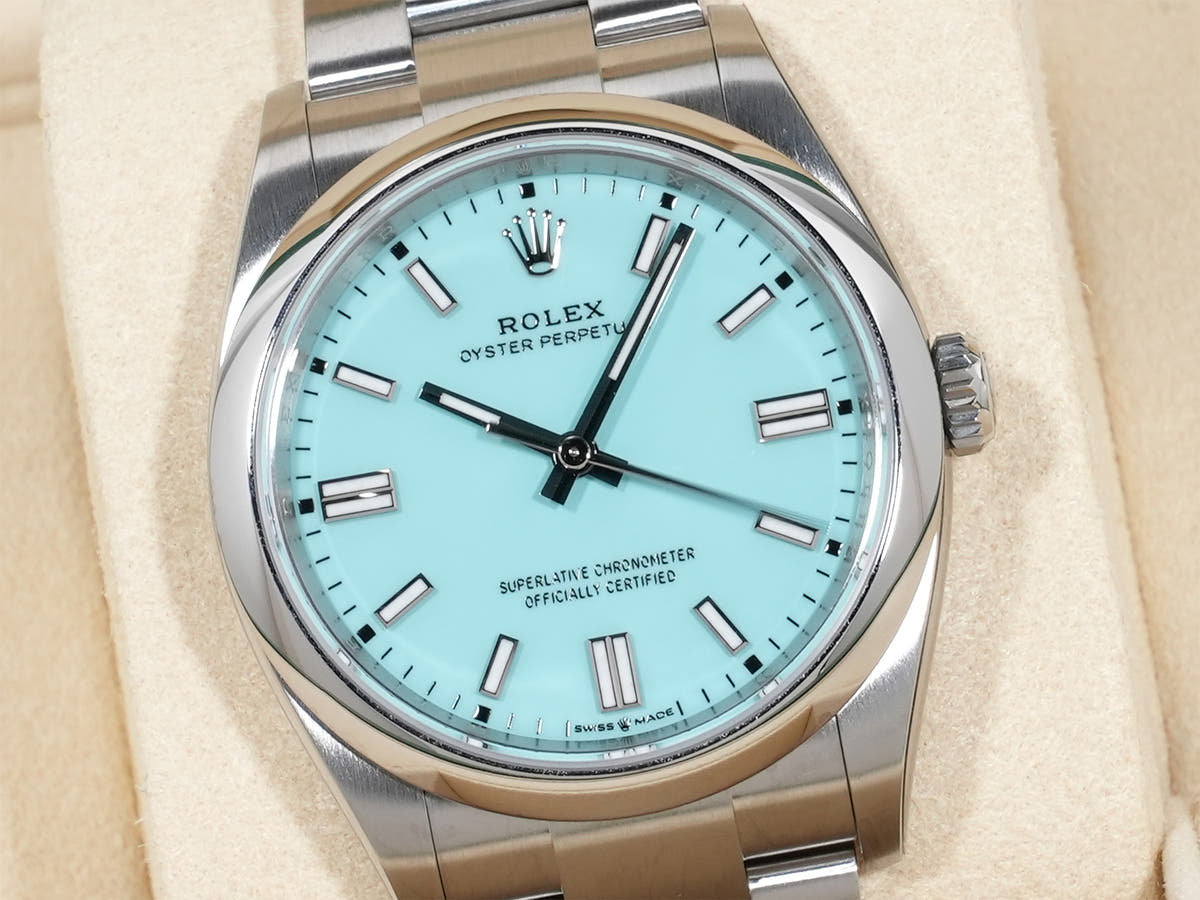 ロレックス オイスターパーペチュアル36 Ref.126000 ターコイズ文字盤 未使用 xecv6tr5