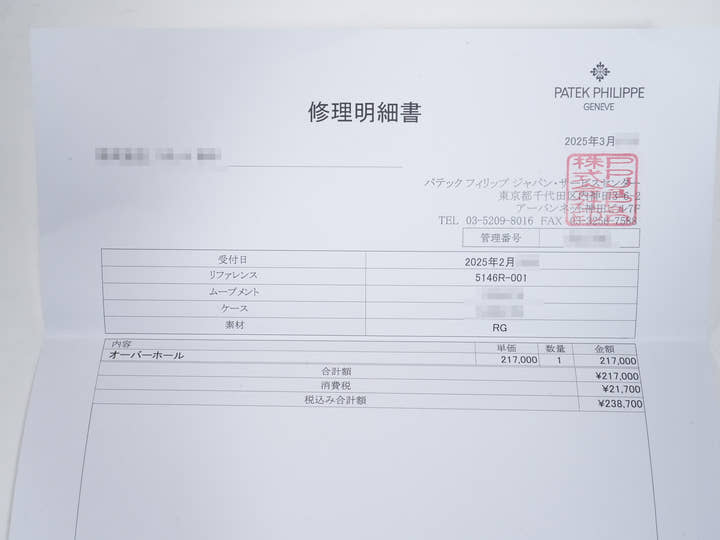 パテックフィリップ アニュアルカレンダー ムーン フェイズ TIFFANY＆CO. Ref.5146R-001 ローズゴールド アイボリー文字盤