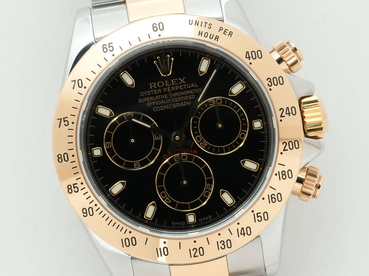 Rolex Daytona Ref. 116523 Stainless Steel/Yellow Gold Black Dial