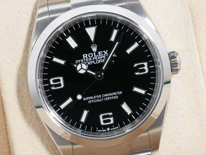 ロレックス エクスプローラー36 Ref.124270 ステンレススチール ブラック文字盤
