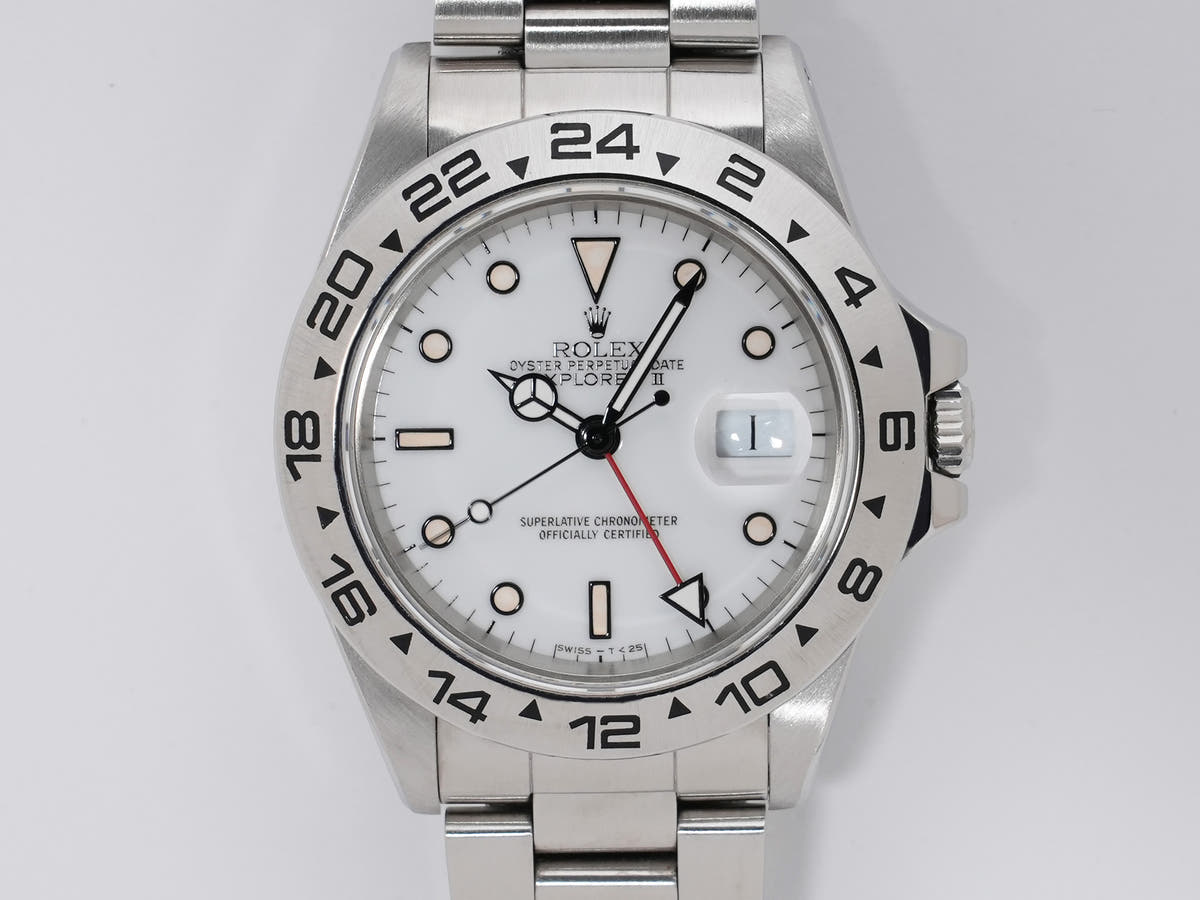 ロレックス エクスプローラーII Ref.16550 ホワイト文字盤 中古 b6h54hkr