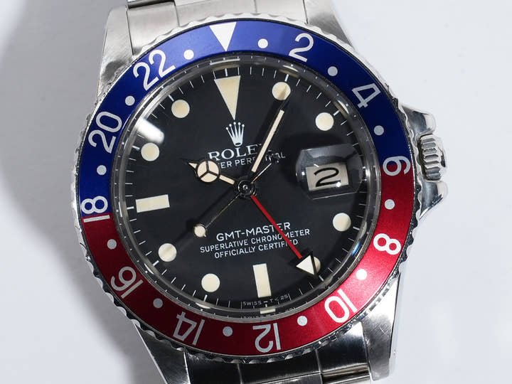 ロレックス GMTマスター Ref.16750 ステンレススチール ブラック文字盤 オイスターブレスレット 中古 fypgrebu