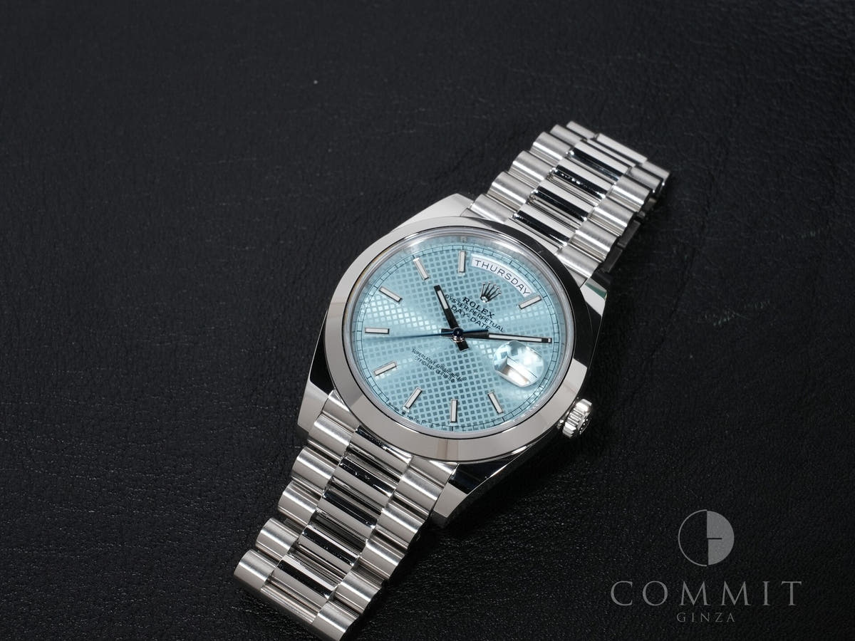 Rolex Day-Date Ref.228206 PT Ice Blue Dial Used n5eyoh8i