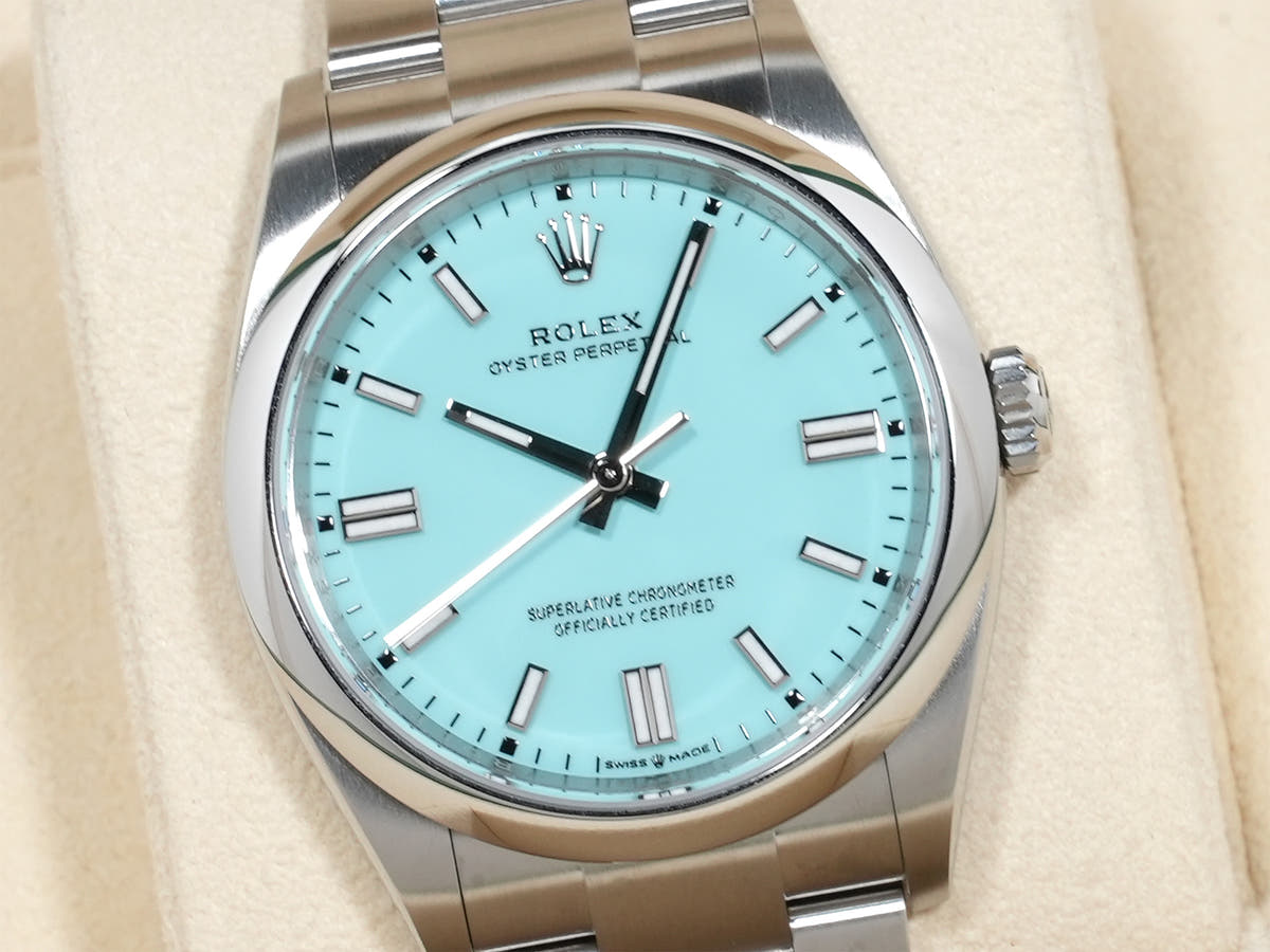 ロレックス オイスターパーペチュアル36 Ref.126000 SS ターコイズ文字盤 未使用 sjg7s4tz
