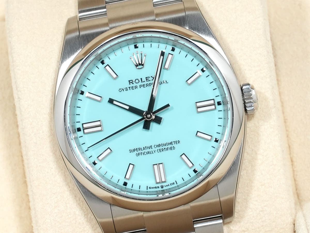 ロレックス オイスターパーペチュアル36 Ref.126000 SS ターコイズ文字盤 未使用 qgrxibc4