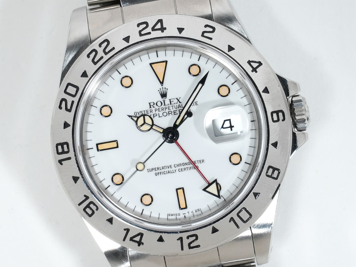 ロレックス エクスプローラーII Ref.16570 ホワイト文字盤 中古 ptonnwm7