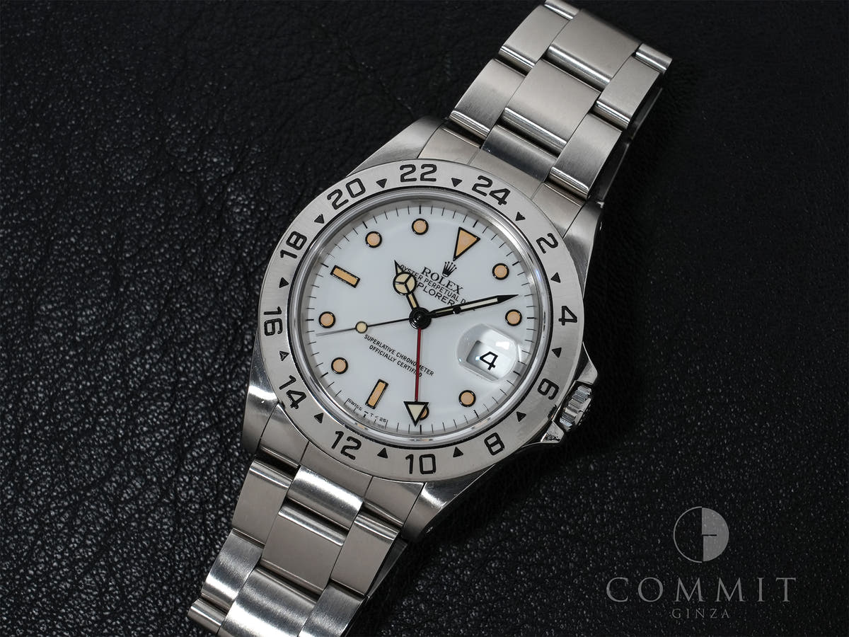 ロレックス エクスプローラーII Ref.16570 ホワイト文字盤 中古 ptonnwm7